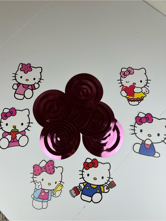 Other - FINAL SALE! 6pc Hello Kitty Hanging Swirl Decorations Pink Party Decor New
